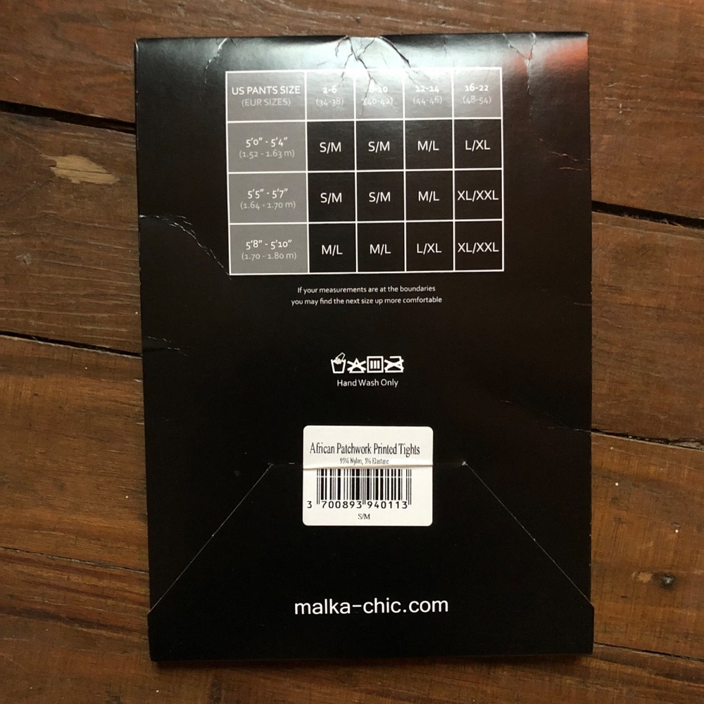 Patchwork Multicolor Tights Small NWT NWT - image 3